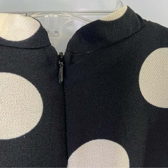 Everly Women’s Polka Dot Dress Black and Ivory Size Small Retro Feminine Flirty - Picture 7 of 8